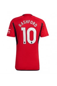 Manchester United Marcus Rashford #10 Jalkapallovaatteet Kotipaita 2023-24 Lyhythihainen